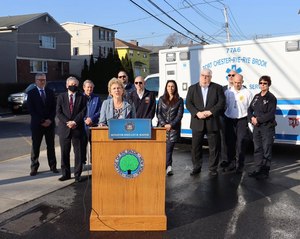 State Senator Shelley Mayer said it is  “outrageous” that the EMS responders “can be denied health benefits when we turn to them to address our own medical emergencies.”