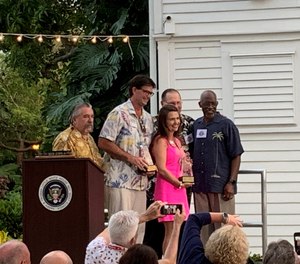 NFFF Executive Director Ron Siarnicki, NFFF Chairman Dennis Compton, Key West Truman Foundation Executive Director Jeanna Garrison, Historical Key West Tours of America Director of Operations Clinton Curry, First Responder Center for Excellence Chairman and former U.S. Fire Administrator Ernie Mitchell.