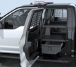 Vehicle storage and prisoner transport built for pickup-driving cops