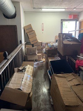 Alongside the E.E.E.s, start to visually scan and identify things such as missing ceiling tiles, high-piled storage, exposed electrical outlets, non-functioning fire doors, etc.