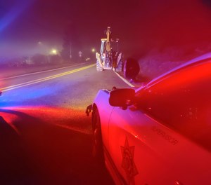 The driver of a stolen backhoe refused to stop for Oregon State Troopers on Nov. 21, 2020.