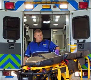 Stryker’s SideKick disinfecting wipes are easy to use and effective at disinfecting surfaces with a two-minute wet contact time, which allows providers to quickly wipe down all patient contact surfaces after each call. (image/Stryker)