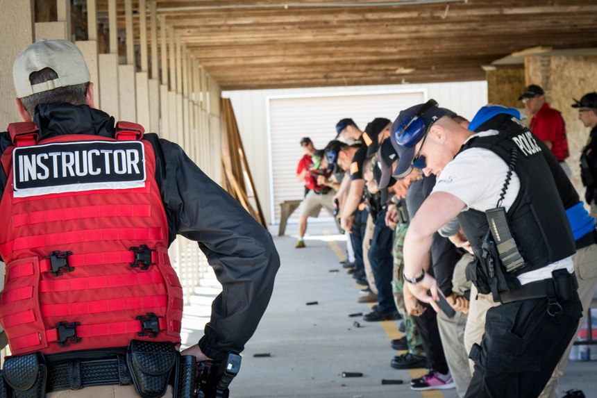 There is no need to fabricate a gunfight environment for a shooting test, but the skills tested must be job-relevant.