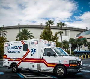 According to an arrest report, Terry Wayne Majors Jr. got “fully naked” in the back of a Sunstar ambulance and started masturbating “while looking at EMTs that were trying to treat him.”