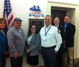 Paramedic Roger Swor (center) after receiving the Star of Life Award. Swor was one of the first paramedics to take the NREMT exam. (Courtesy photo)