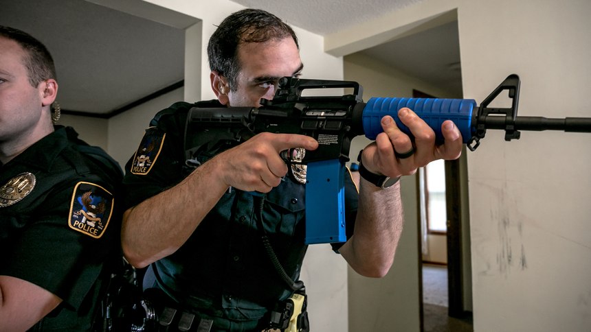 Simulated firearms must be used for effective FOF training.