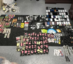 Contraband, including drugs and cellphones, intercepted at the Northeast Correctional Complex, a Tennessee DOC facility, in March 2021.