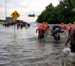 Water rescue operations conducted by the Texas National Guard during Hurricane Harvey. (image/Texas National Guard)