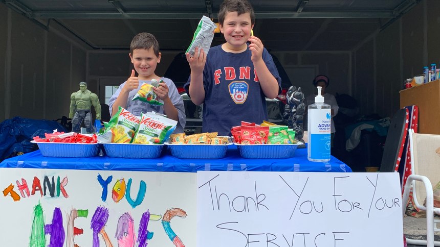 Benjamin Bloom, 9, (left) and his older brother Isaac, 11.