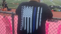 Calif. parents, students protest removal of thin blue line flag from football field by school board