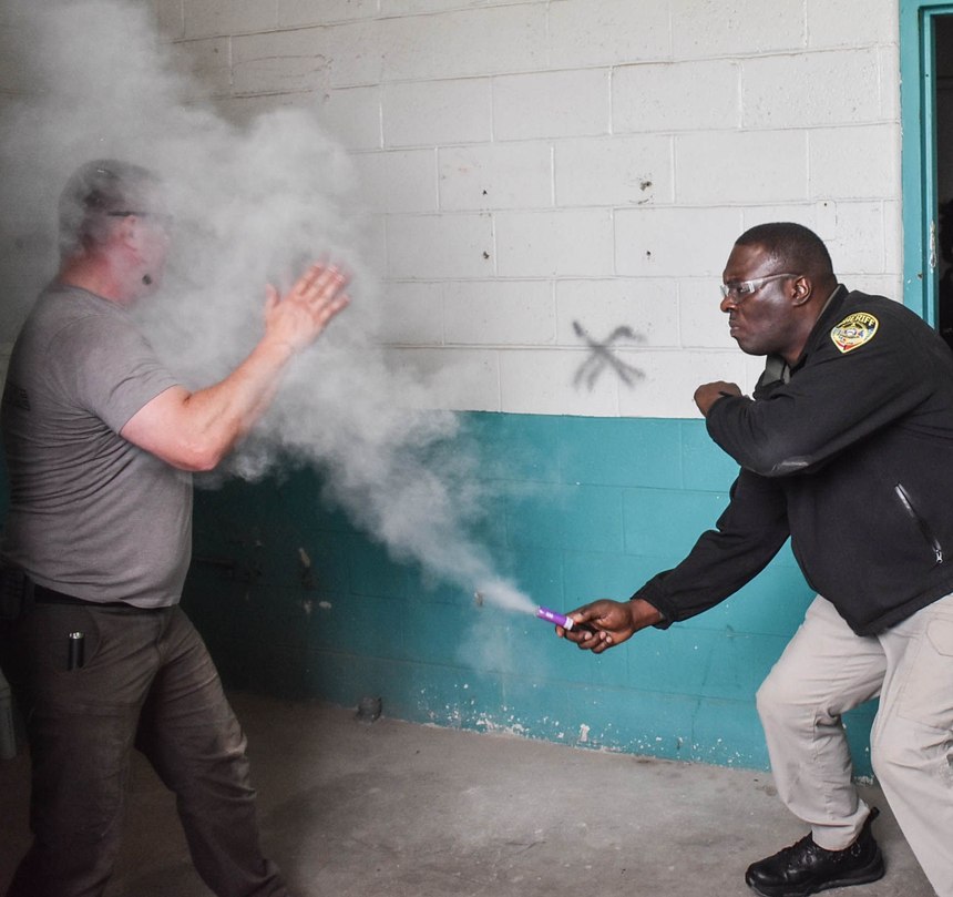 Carried in a holster on your vest or hip, the PepperBall BLAST is also a reliable close-range response to an attack or other use of force.