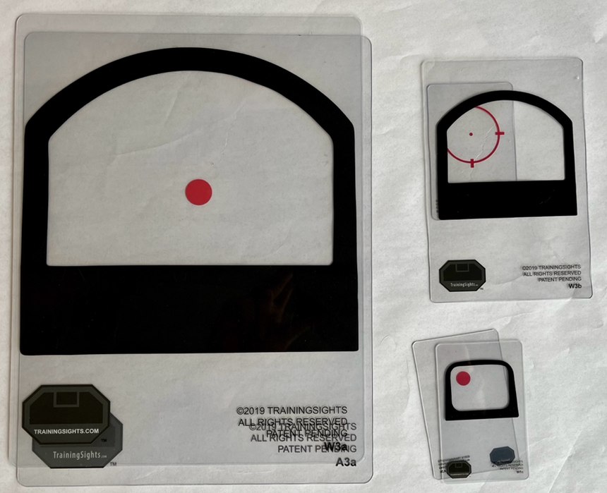 Just as the front and rear sights are separate, the optic versions have the reticle on one sheet and the optic housing on another.
