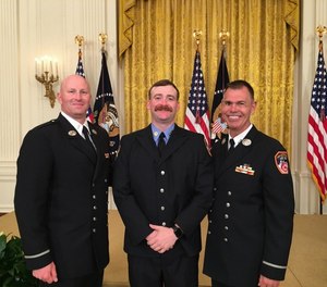Lieutenant Justin Hespeler, Firefighter Patrick Thornton, Lieutenant (ret.) Jason Hickey.
