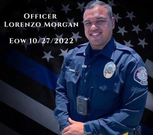 Officer Lorenzo Morgan told dispatchers he had accidentally shot himself and was on the side of the road in his vehicle in Oro Grande, California.