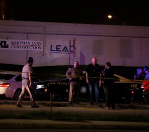 Scene at 16000 NW Seventh Avenue where a Florida Highway Patrol trooper was involved in a shooting at the Golden Glades Park & Ride station Tuesday night, March 12, 2019. (Alexia Fodere via Miami Herald/TNS)