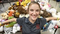 Fla. cadet collecting stuffed animals to give to children at fire and police stations