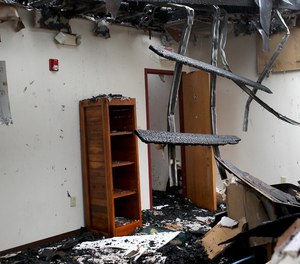 An early morning fire Sunday at With Friends, Inc. youth shelter in North Carolina caused extensive damage to one of its buildings. (Photo/John Clark, The Gaston Gazette)