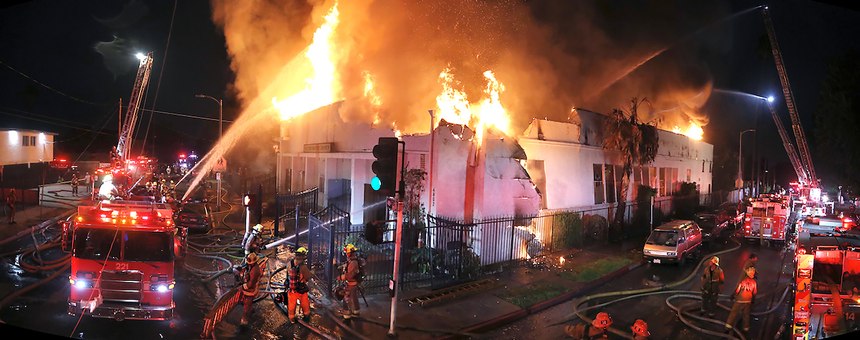 "It was an unfortunate incident. Sad and horrible that we got our guys hurt and that the church was destroyed," said Los Angeles Fire Department Battalion Chief Gregg Avery.