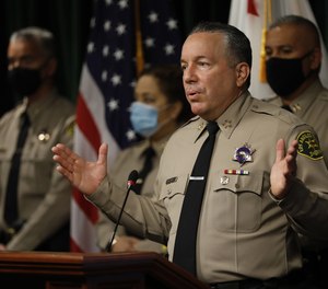 Los Angeles County Sheriff Alex Villanueva, shown in May 2021.