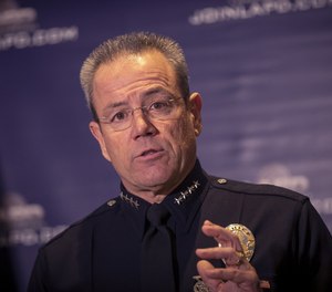 This file photo from 2018 shows LAPD Chief Michel Moore.
