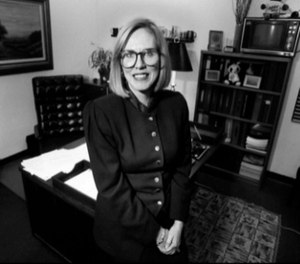 Margaret York is shown in 1992 in her office.