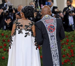 Tracey Collins and New York City Mayor Eric Adams, fashion detail, attend The 2022 Met Gala in New York City on May 02, 2022.