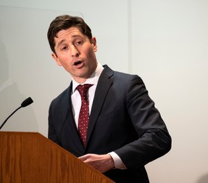 Minneapolis Mayor Jacob Frey speaks at a press conference in St. Paul, Minnesota on April 19, 2021.