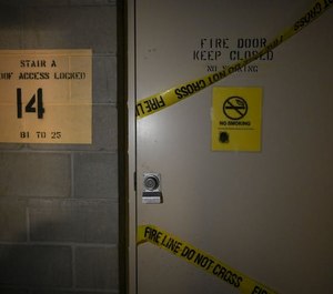 The 14th floor of the Cedar High Apartments in Minneapolis was shut off to residents after last week's early-morning fire which killed five.