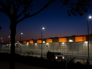Located in south San Diego, the Otay Mesa Detention Center where immigrant detainees awaiting court proceedings are housed.