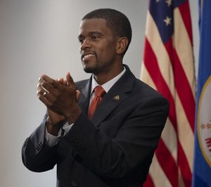 St. Paul Mayor Melvin Carter gave his 2020 budget address at Frogtown Community Center. (Photo/Tribune News Service)