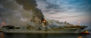 The Bonhomme Richard, a $1.2 billion warship, was decommissioned after the fire.