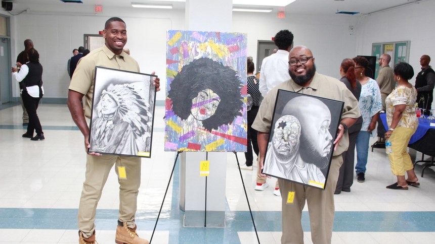 Students were able to showcase their art to nearly 60 visitors from surrounding colleges and outside agencies.