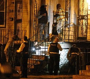 Members of the Chicago Police Department investigate the scene of a shooting in the 7300 block of S. Aberdeen St. Saturday, Feb. 18, 2017 in Chicago.