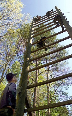 Ladder climb obstacle