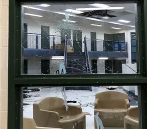 The juveniles failed to follow staff instructions and then escalated their behavior by tearing up an officer's workstation. (Courtesy photo)