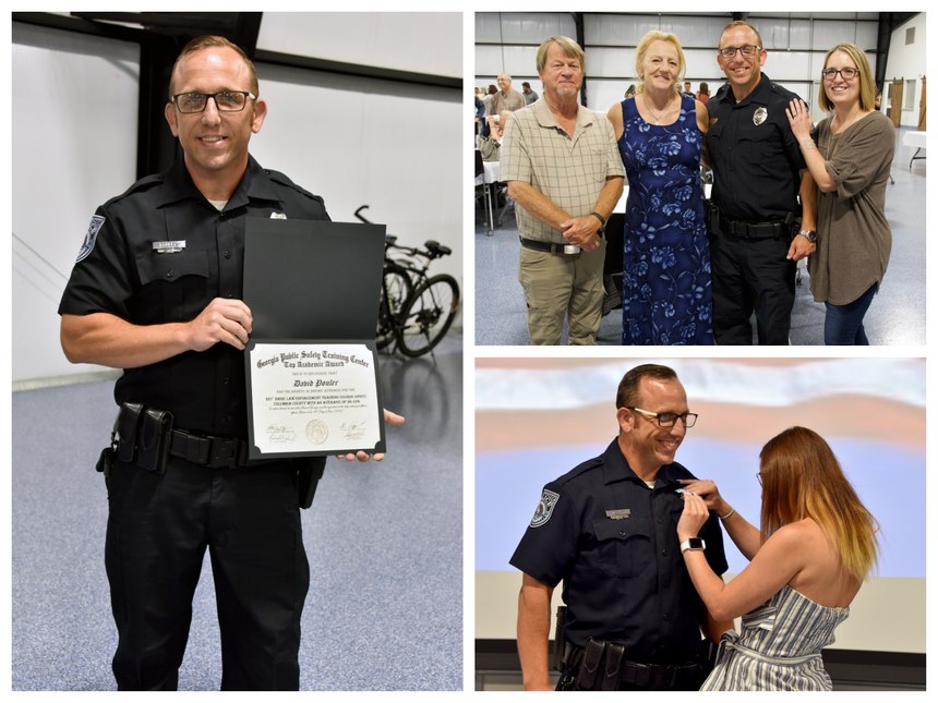 David Pouler graduated from the Georgia Public Service Training Center’s Columbia County campus to become the newest police officer for the Augusta University Police Department.