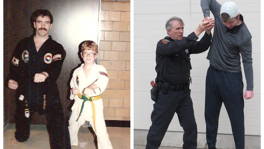 Martial arts not only helps with survival training, but it's also great family time. My son grew up to be a probation officer and defensive tactics instructor, and my grandson is already serving as my training partner.
