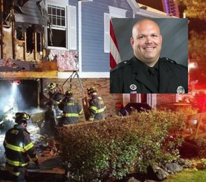 Officer Bill Wise helped rescue a 14-year-old boy who was trapped in the basement during a house fire.