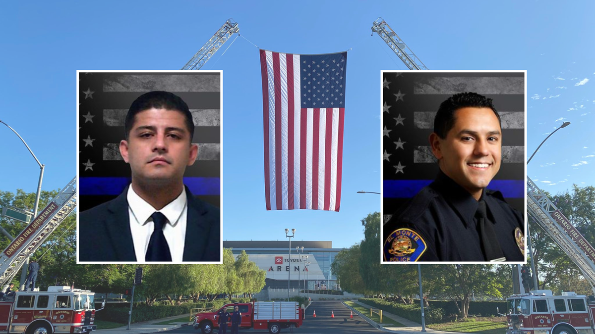 Memorial procession honors slain El Monte police officers