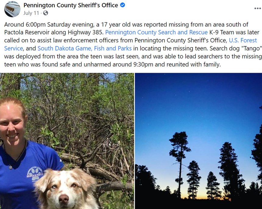 Photo/Pennington County Sheriff's Office