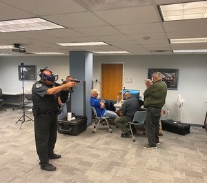 Sheriff’s deputies from Bell County, Texas, outside of Austin practice VR training using Street Smarts VR. Training and resources provided by TMPA.