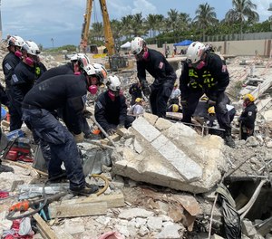 The Virginia Beach-based urban search and rescue team spent nearly two weeks assisting with operations at the site of the tower collapse.