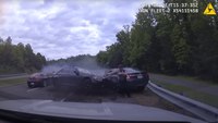 'It was a rocket, and then it became a missile': Va. officer narrowly avoids being hit in crash