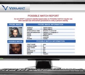 Facial recognition technology from Vigilant Solutions helps agencies identify persons of interest (photo/Vigilant)