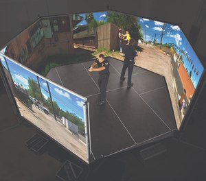 Simulator training provides an immersive, real-time experience that complements live-fire training to enhance an officer’s skill set, improve marksmanship, test decision-making and build confidence.