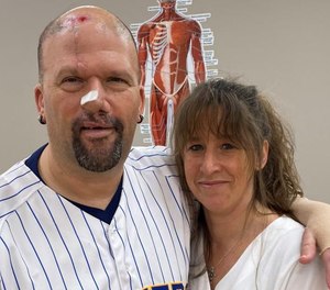 Walworth County Sheriff's Deputy Wayne Blanchard was hit by a drunk driver who was fleeing from police last summer.