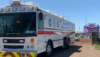 Texas ambulance bus heading to US border