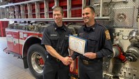 Video: D.C. firefighter presents Medal of Valor to crewmember who saved his life