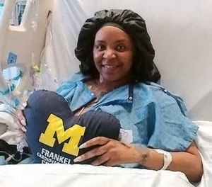 April Hogan received an LVAD after her heart stopped more than 25 times.