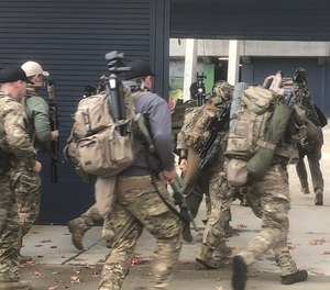 Training at the venue began with an impromptu call out exercise, with officers dressing out and racing to the scene.